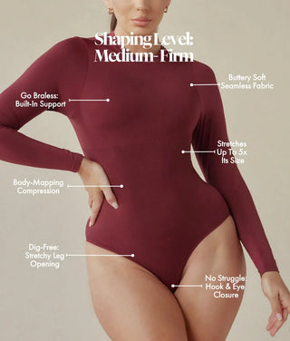 Long Sleeve Crew Neck Butter Sculpt® Seamless Shapewear Bodysuit