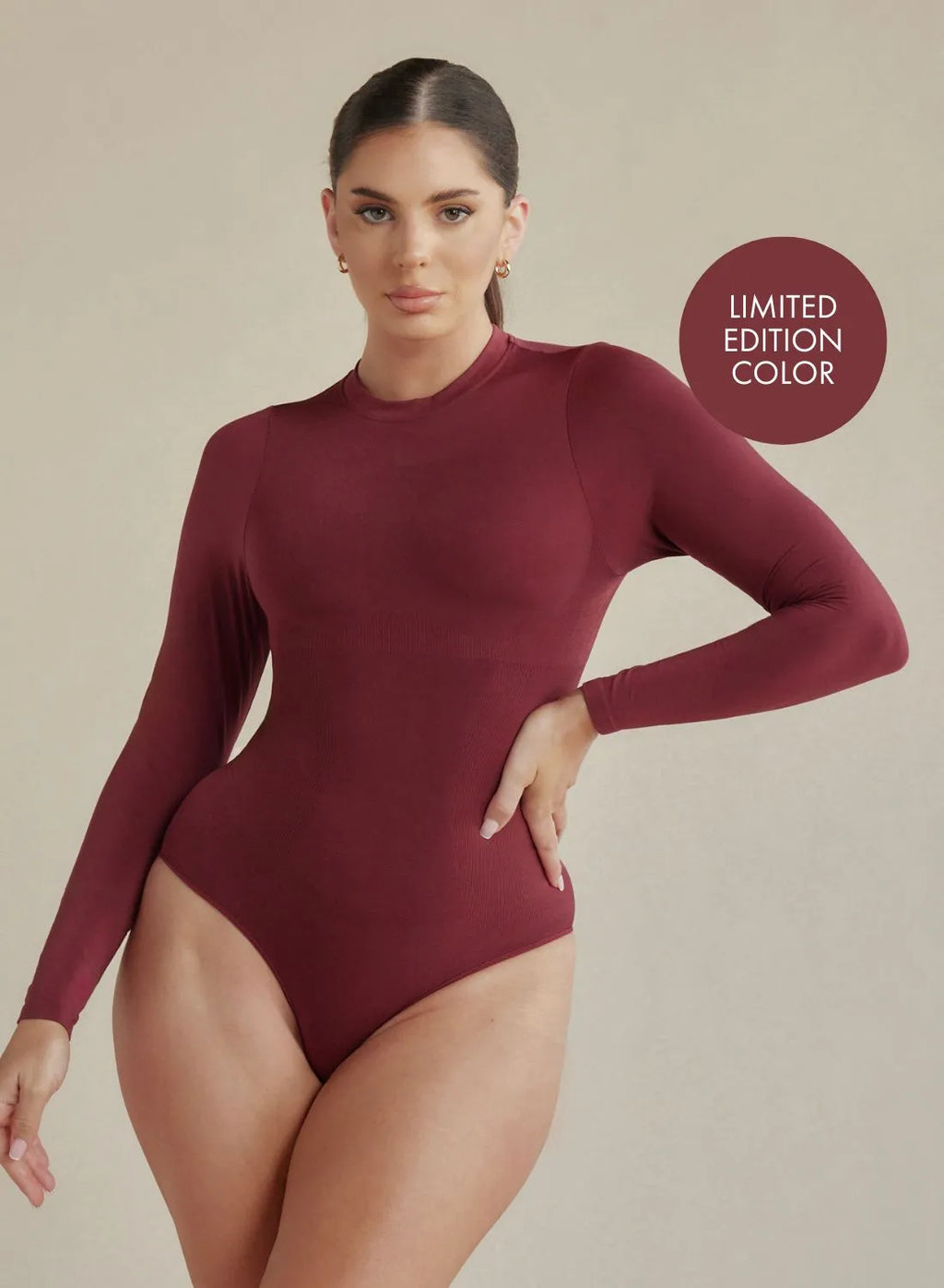 Pinsy Shapewear | Butter Sculpt Seamless Long Sleeve Tee Cheeky