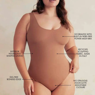 Scoop Tank Hourglass Shapewear Thong Bodysuit