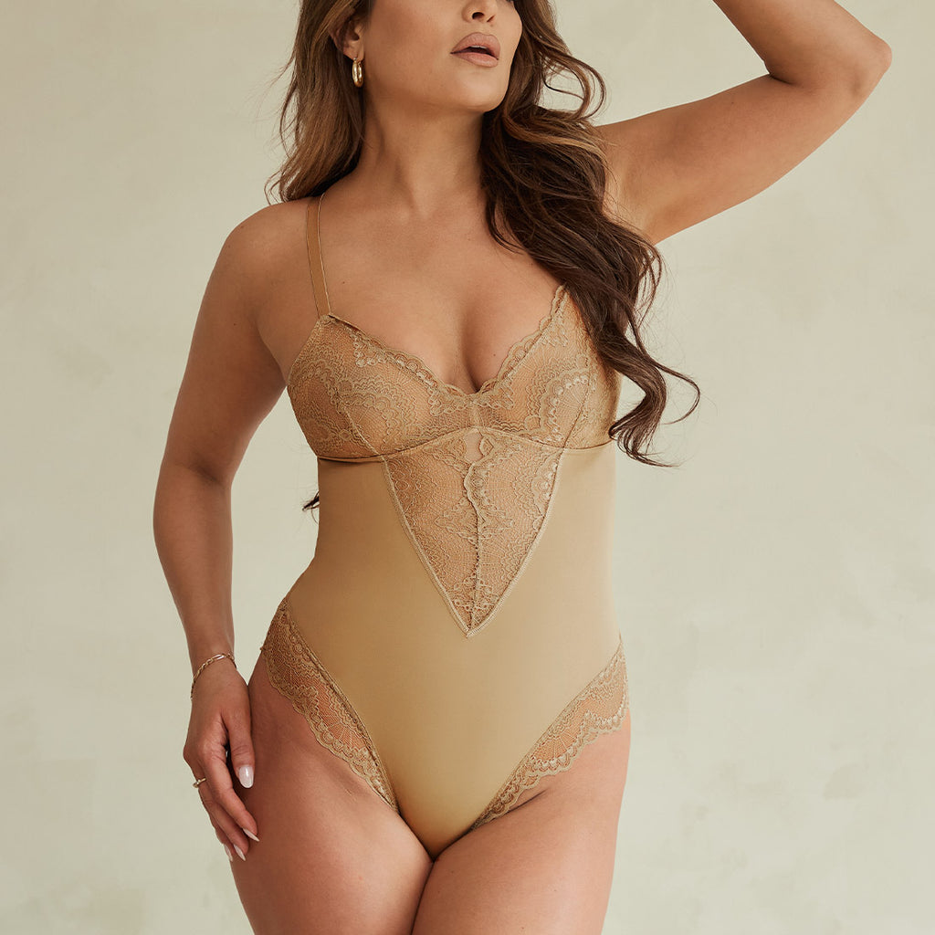 Pinsy Sculpting Lace Shapewear Bodysuit Size L - $79 New With Tags - From  Stephanie