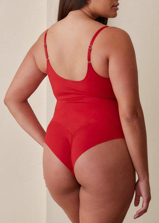 V Neck Hourglass Shapewear Bodysuit