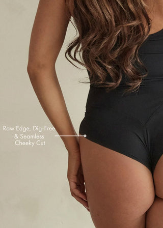 High Neck Hourglass Shapewear Cheeky Bodysuit
