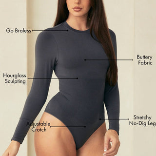 Long Sleeve Crew Neck Butter Sculpt® Seamless Shapewear Bodysuit