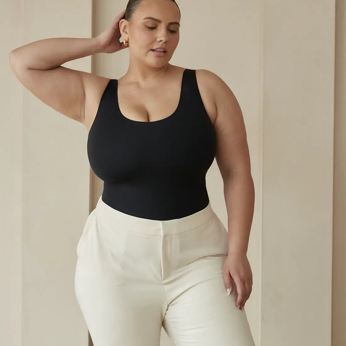 DIVASTORY Shapewear Bodysuit for Women: Tummy Control Sleeveless Tops  Seamless T