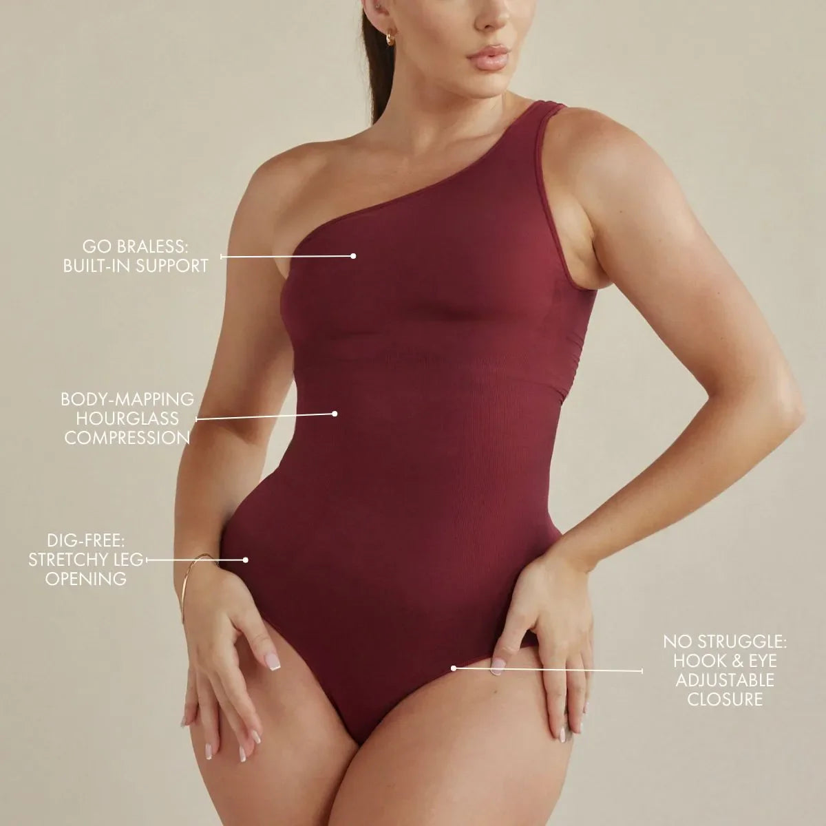 One Shoulder Butter Sculpt® Seamless Shapewear Bodysuit One Shoulder Butter Sculpt® Seamless Shapewear Bodysuit