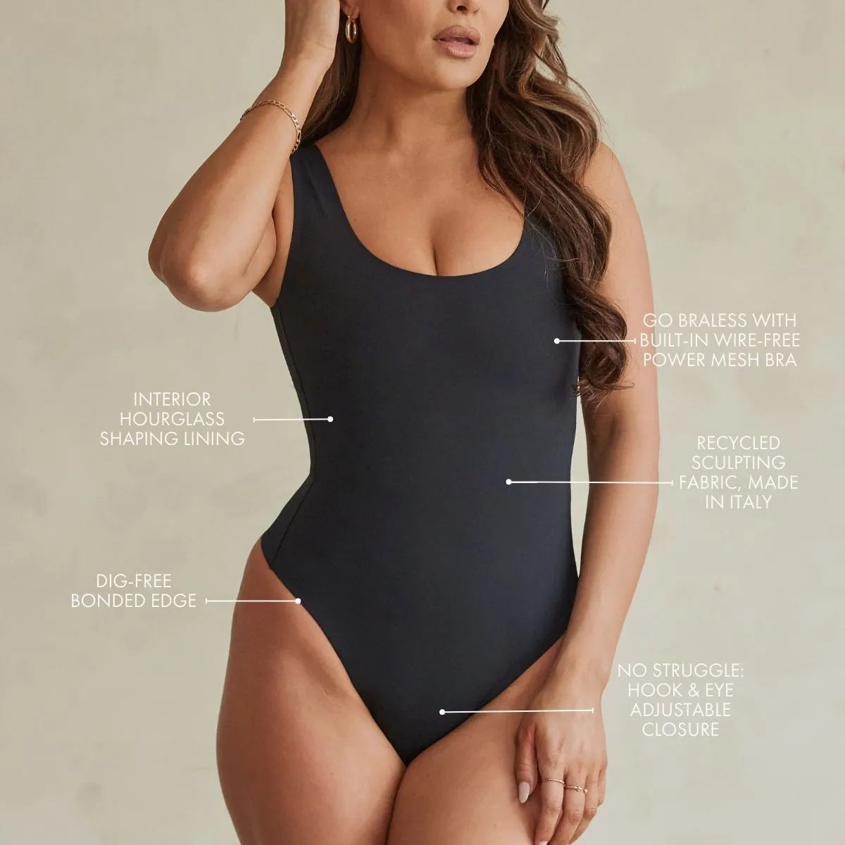 FOCUSSEXY Women's Sleeveless Bodysuit Soft Tank Tops Sexy Racerback  Bodysuit Seamless Thong Shaper Body Shaping Bodysuits Tops 