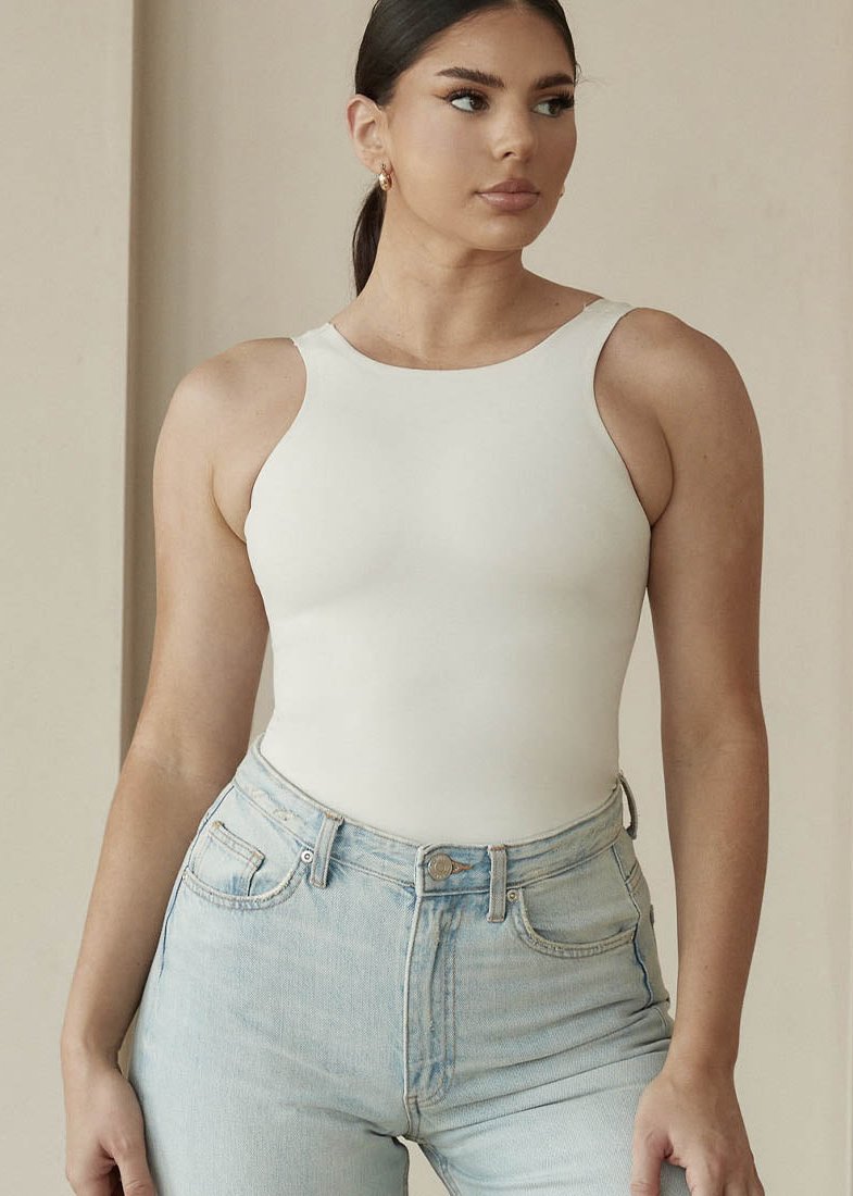 Pinsy Shapewear High Neck Hourglass Shapewear Thong Bodysuit