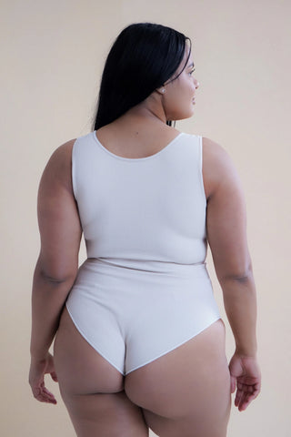 Rib Sculpt High Neck Shapewear Bodysuit