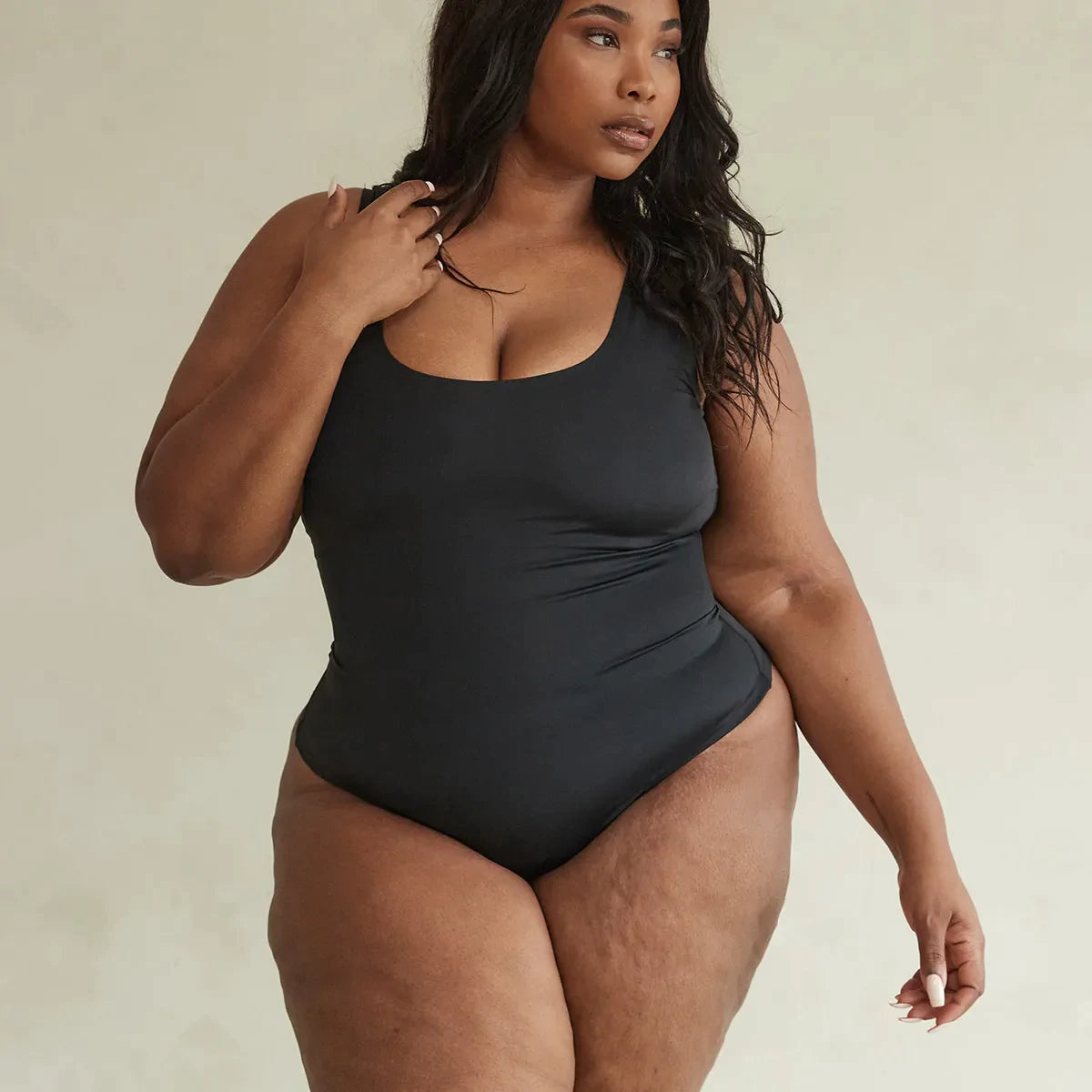 FOCUSSEXY Women's Sleeveless Bodysuit Soft Tank Tops Sexy Racerback Bodysuit  Seamless Thong Shaper Body Shaping Bodysuits Tops 