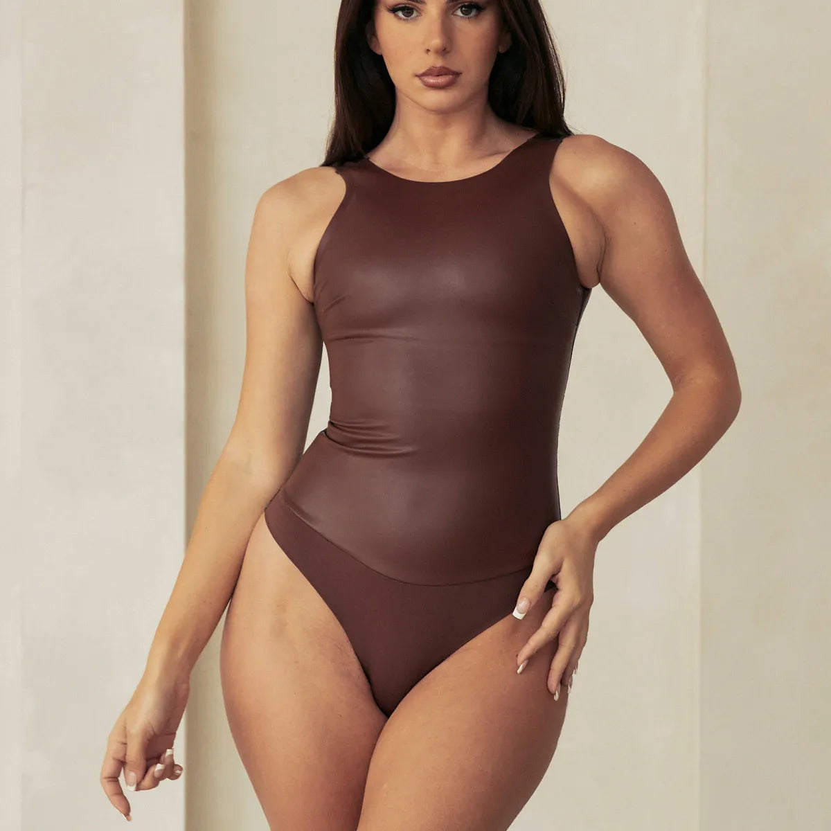 Women's Compression Bodysuit - A New Day™ Tan L