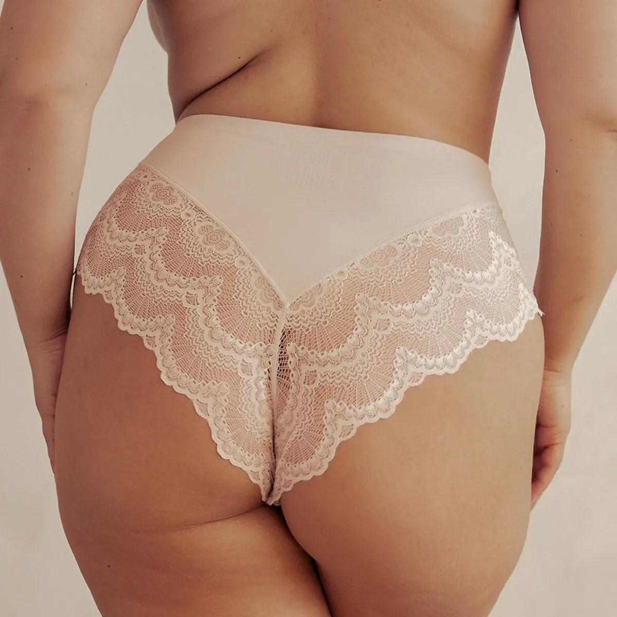 High-Waist Lace Hipster Panty